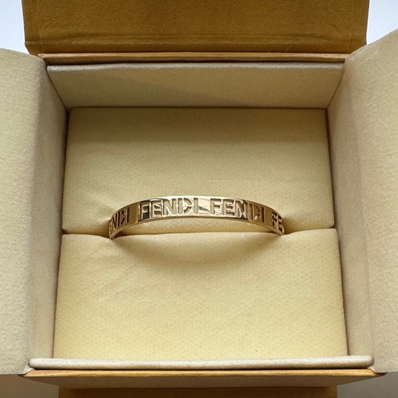 Fendi Gold Logo Bangle - Picture 3 of 3